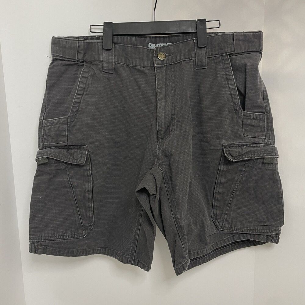 Guide Gear Mens 38 Ripstop Gray Cargo Shorts